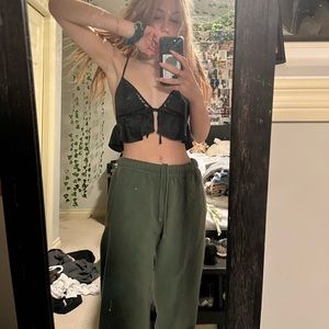 Olive Green Mens Sweatpants